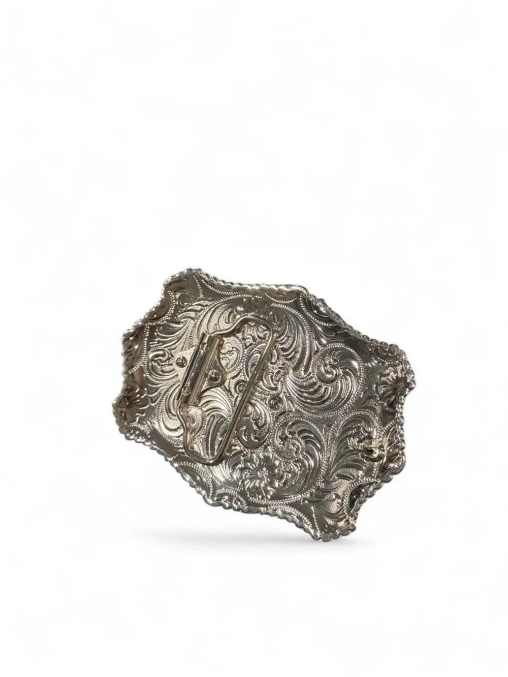 Mixed Metal Longhorn Decorative Belt Buckle - Gold & Silver Western Accent